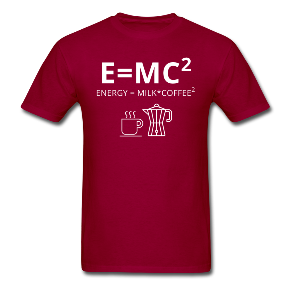 E=MC2 / Energy = Milk*Coffee2 Unisex T-Shirt-Unisex Classic T-Shirt | Fruit of the Loom 3930-Teelime | shirts-hoodies-mugs