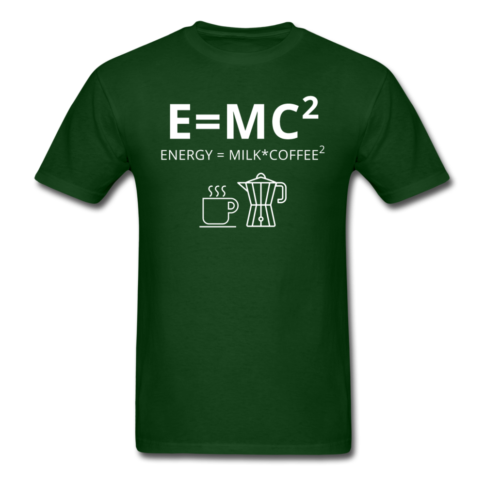 E=MC2 / Energy = Milk*Coffee2 Unisex T-Shirt-Unisex Classic T-Shirt | Fruit of the Loom 3930-Teelime | shirts-hoodies-mugs