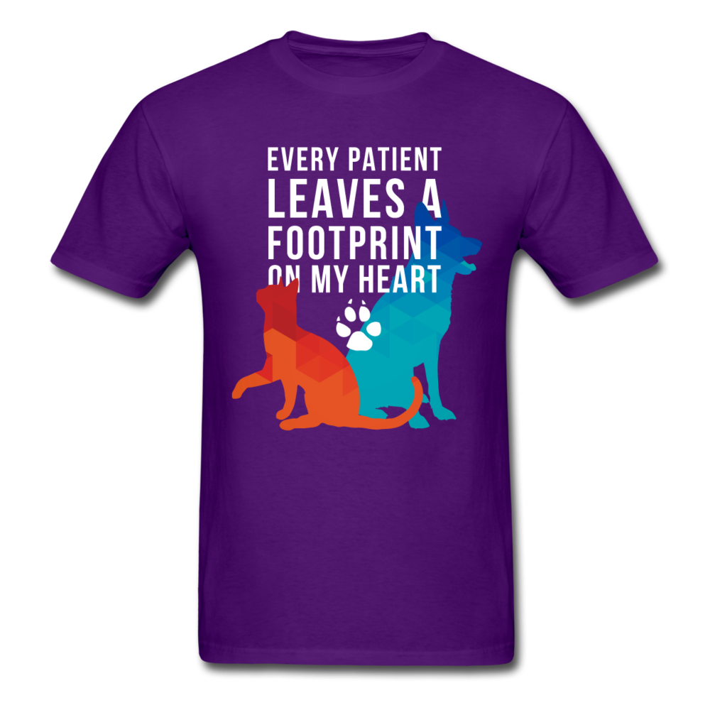 Every patient leaves a pawprint on my heart Unisex T-Shirt-Unisex Classic T-Shirt | Fruit of the Loom 3930-Teelime | shirts-hoodies-mugs
