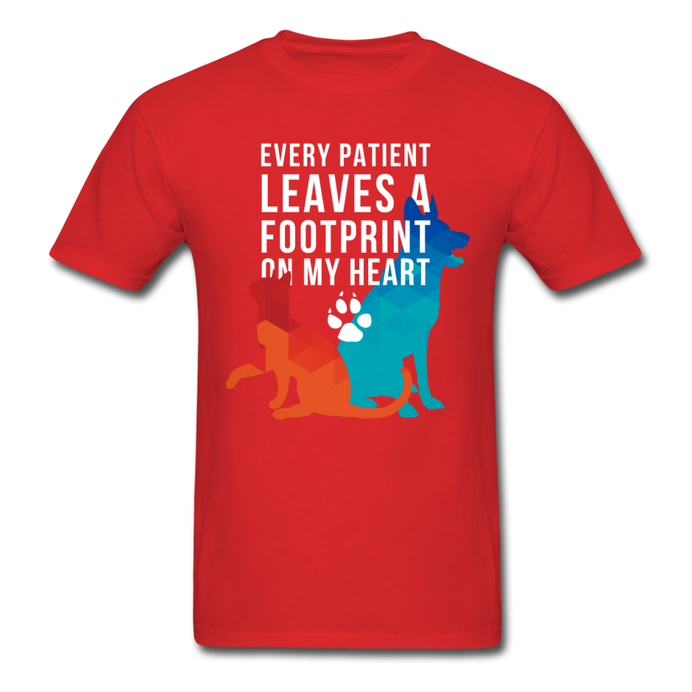 Every patient leaves a pawprint on my heart Unisex T-Shirt-Unisex Classic T-Shirt | Fruit of the Loom 3930-Teelime | shirts-hoodies-mugs