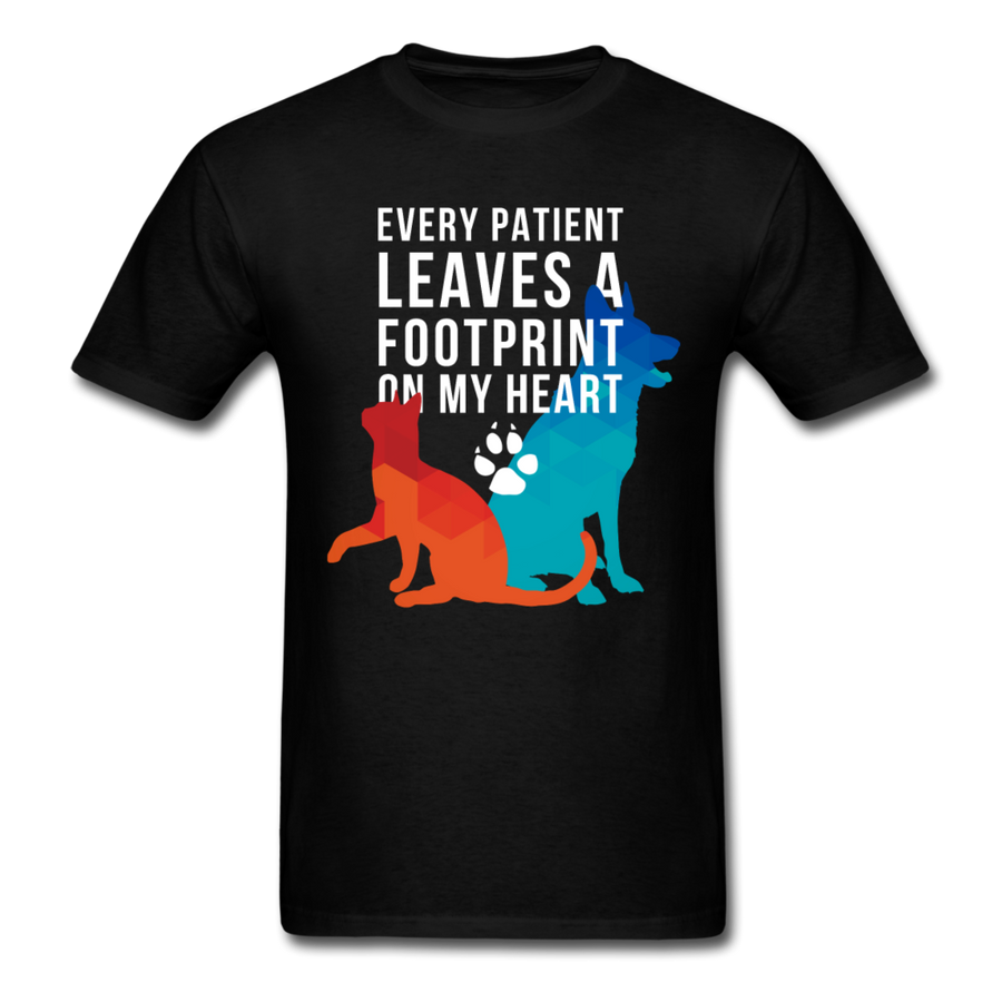 Every patient leaves a pawprint on my heart Unisex T-Shirt-Unisex Classic T-Shirt | Fruit of the Loom 3930-Teelime | shirts-hoodies-mugs