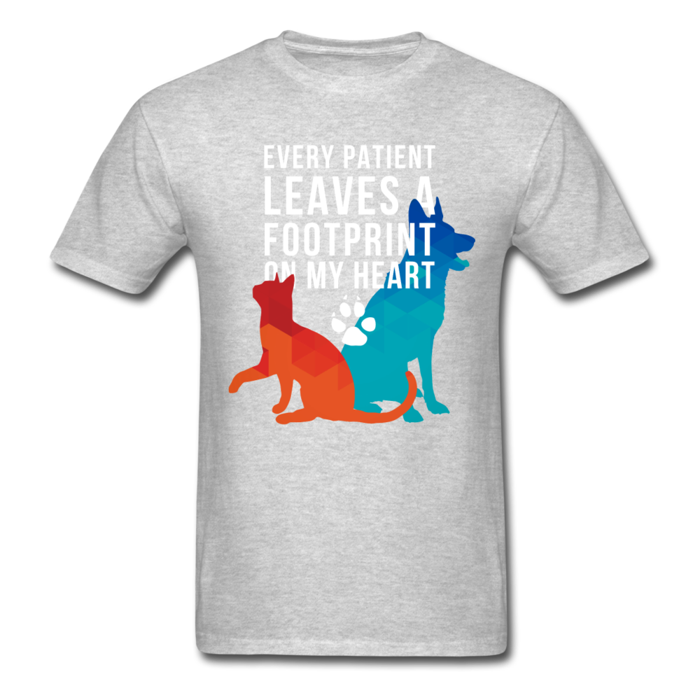 Every patient leaves a pawprint on my heart Unisex T-Shirt-Unisex Classic T-Shirt | Fruit of the Loom 3930-Teelime | shirts-hoodies-mugs