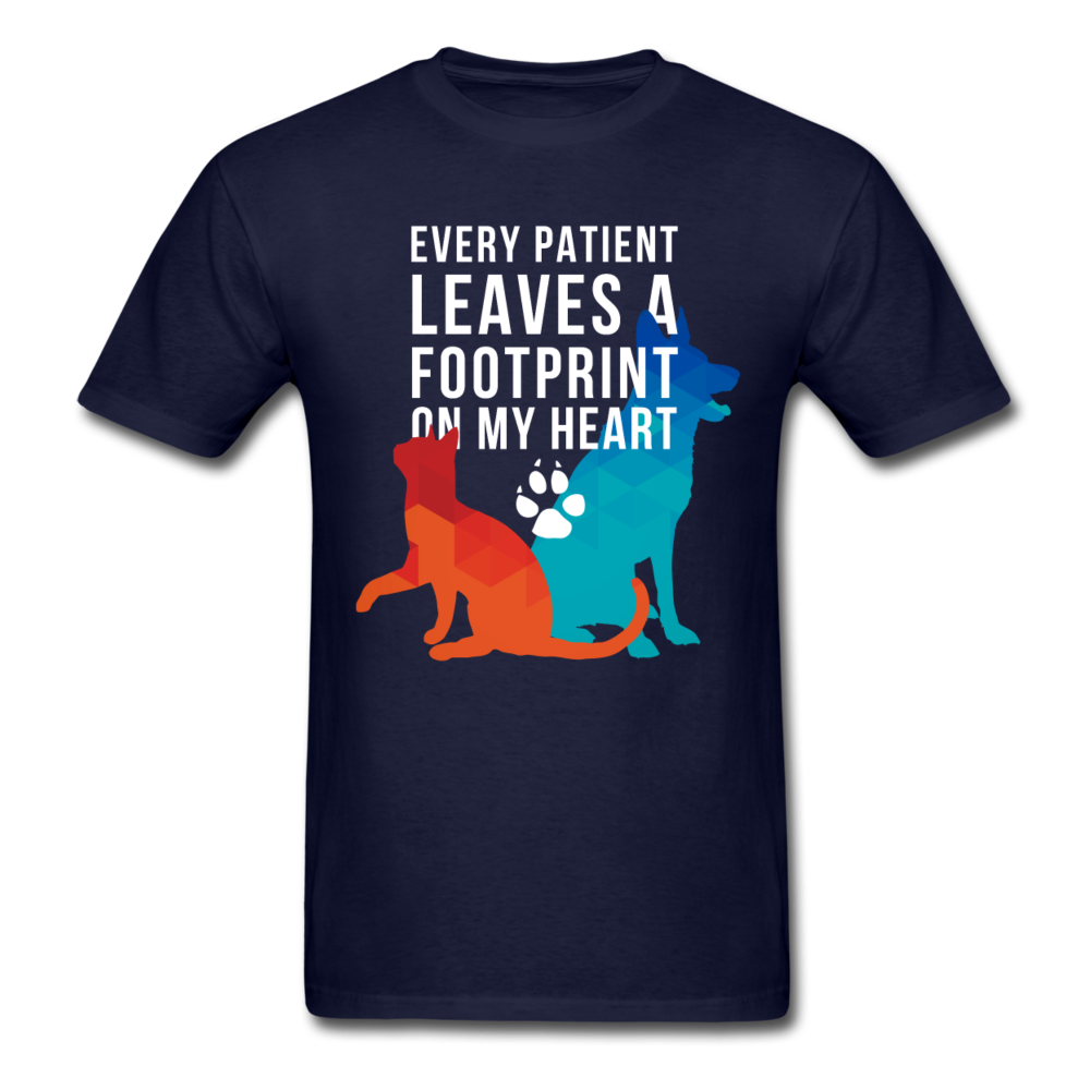 Every patient leaves a pawprint on my heart Unisex T-Shirt-Unisex Classic T-Shirt | Fruit of the Loom 3930-Teelime | shirts-hoodies-mugs