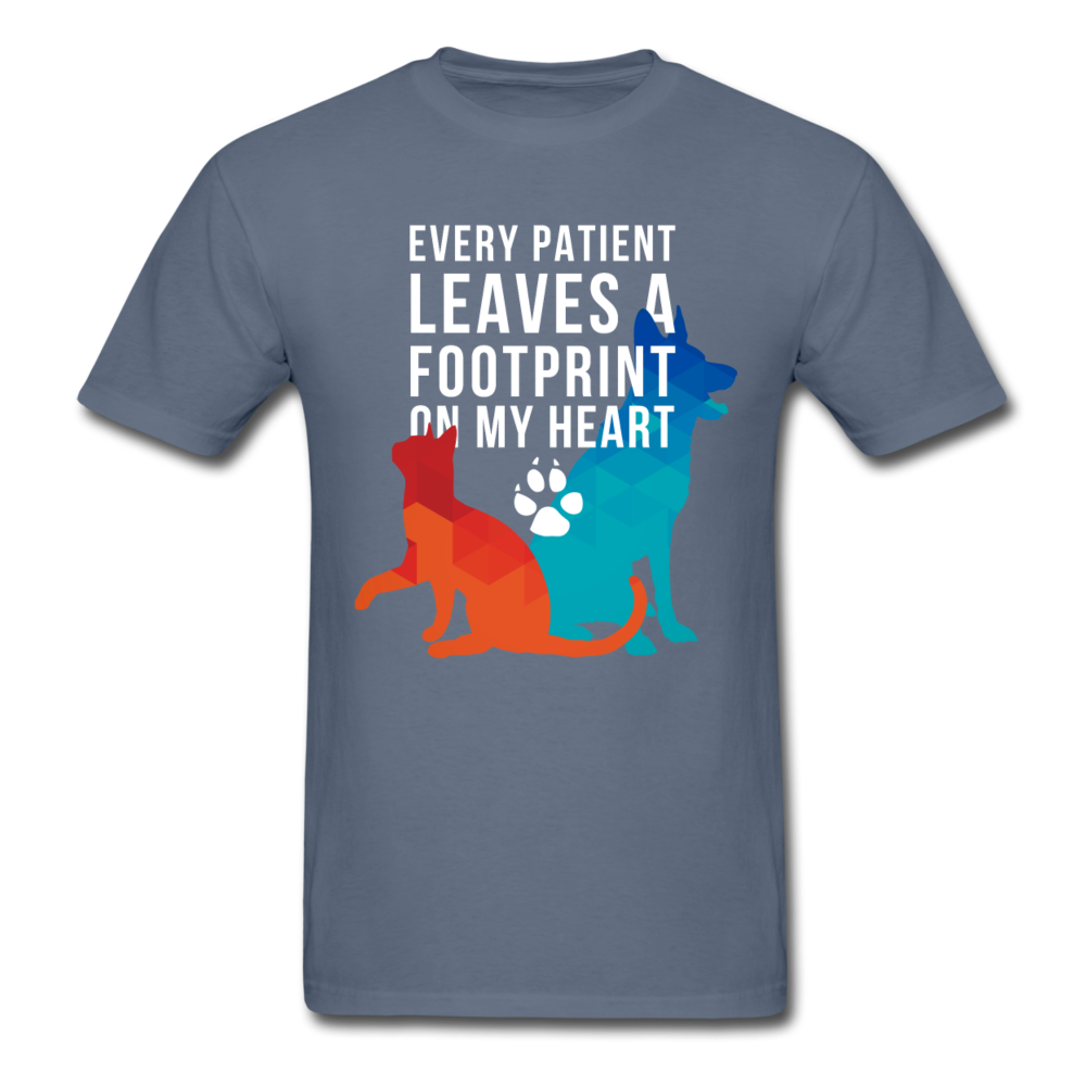 Every patient leaves a pawprint on my heart Unisex T-Shirt-Unisex Classic T-Shirt | Fruit of the Loom 3930-Teelime | shirts-hoodies-mugs