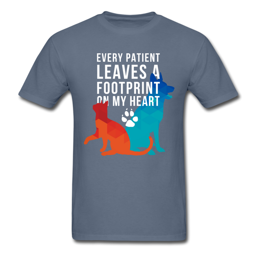Every patient leaves a pawprint on my heart Unisex T-Shirt-Unisex Classic T-Shirt | Fruit of the Loom 3930-Teelime | shirts-hoodies-mugs