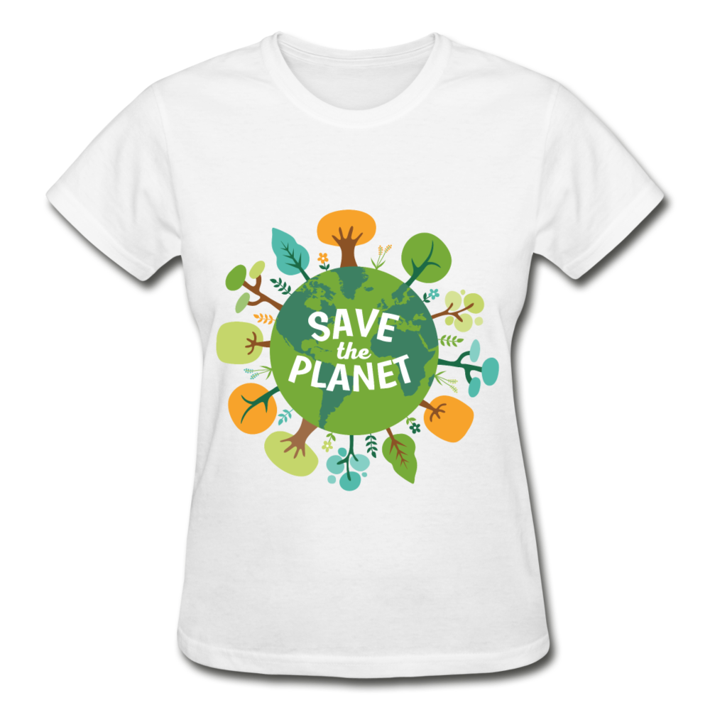 Save The Planet Gildan Ultra Cotton Ladies T-Shirt-Ultra Cotton Ladies T-Shirt | Gildan G200L-Teelime | shirts-hoodies-mugs