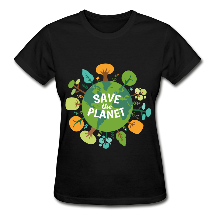 Save The Planet Gildan Ultra Cotton Ladies T-Shirt-Ultra Cotton Ladies T-Shirt | Gildan G200L-Teelime | shirts-hoodies-mugs
