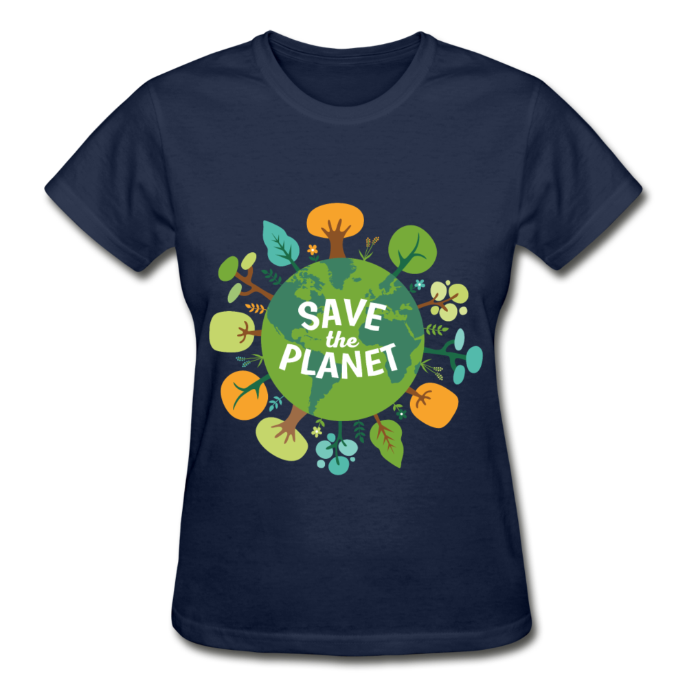 Save The Planet Gildan Ultra Cotton Ladies T-Shirt-Ultra Cotton Ladies T-Shirt | Gildan G200L-Teelime | shirts-hoodies-mugs