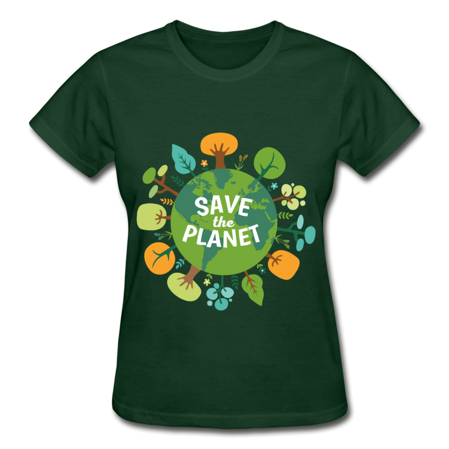 Save The Planet Gildan Ultra Cotton Ladies T-Shirt-Ultra Cotton Ladies T-Shirt | Gildan G200L-Teelime | shirts-hoodies-mugs
