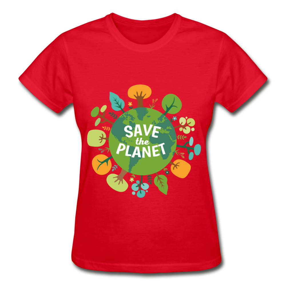 Save The Planet Gildan Ultra Cotton Ladies T-Shirt-Ultra Cotton Ladies T-Shirt | Gildan G200L-Teelime | shirts-hoodies-mugs