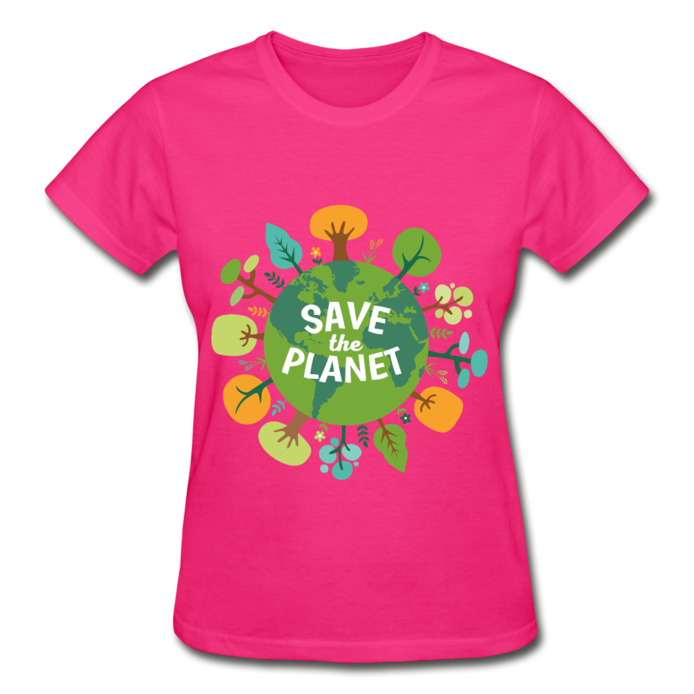 Save The Planet Gildan Ultra Cotton Ladies T-Shirt-Ultra Cotton Ladies T-Shirt | Gildan G200L-Teelime | shirts-hoodies-mugs