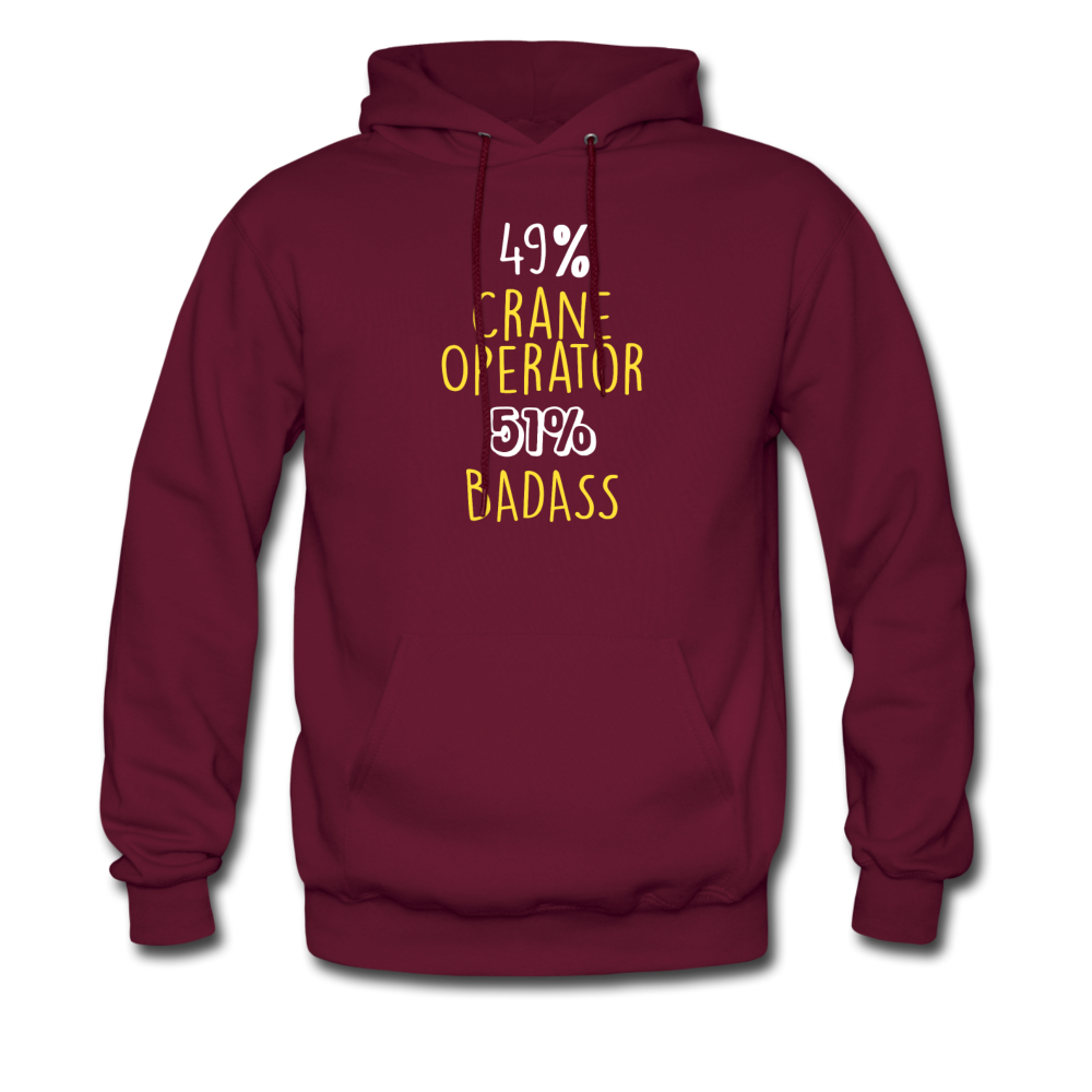 49% Crane Operator 51% Badass Unisex Hoodie-Men's Hoodie | Hanes P170-Teelime | shirts-hoodies-mugs