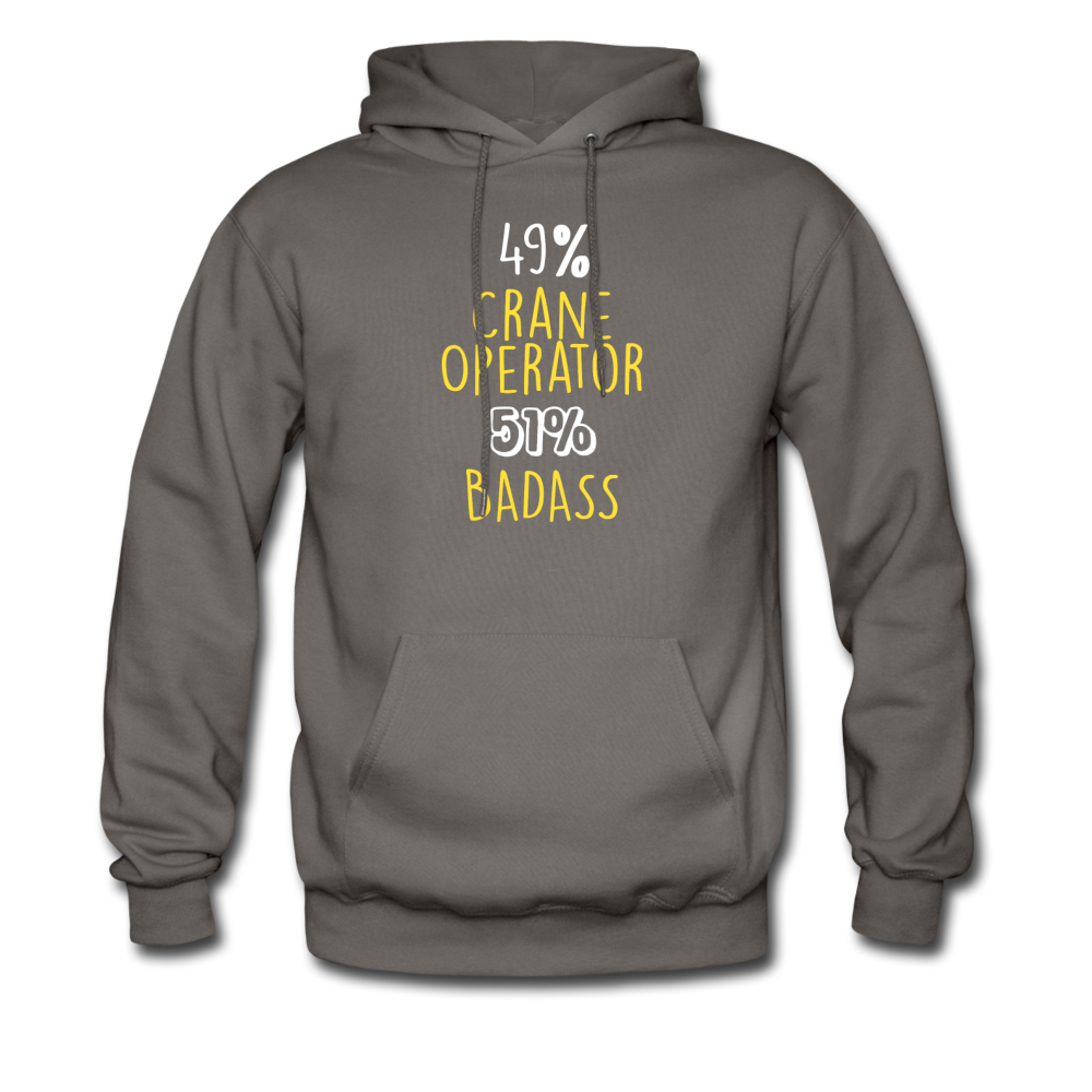 49% Crane Operator 51% Badass Unisex Hoodie-Men's Hoodie | Hanes P170-Teelime | shirts-hoodies-mugs