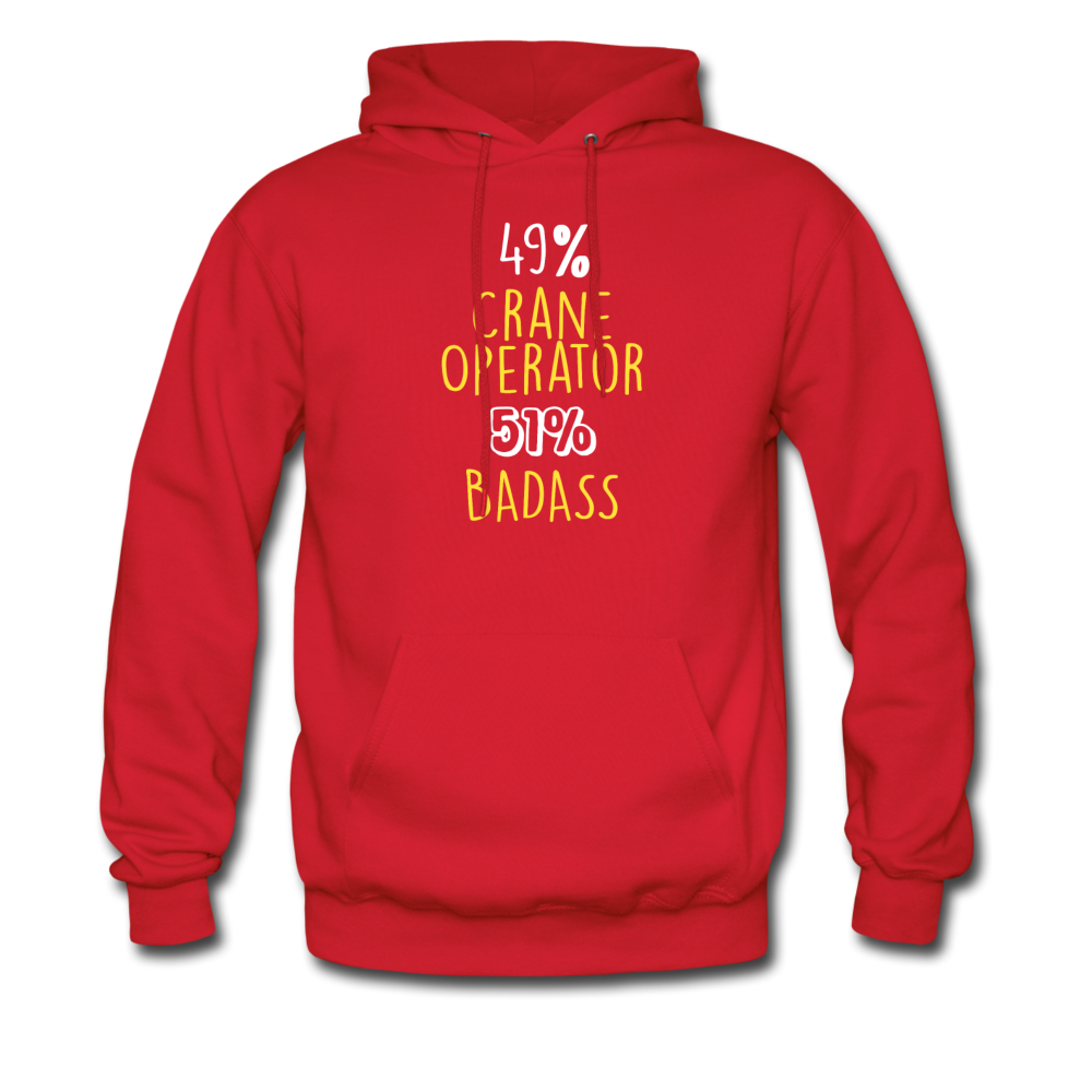 49% Crane Operator 51% Badass Unisex Hoodie-Men's Hoodie | Hanes P170-Teelime | shirts-hoodies-mugs