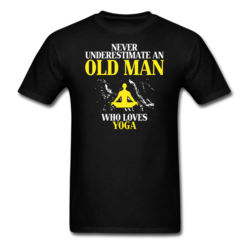 Never underestimate an old man who loves yoga Unisex T-Shirt-Unisex Classic T-Shirt | Fruit of the Loom 3930-Teelime | shirts-hoodies-mugs