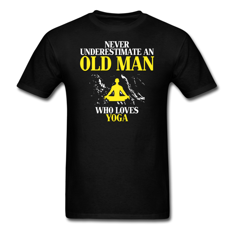 Never underestimate an old man who loves yoga Unisex T-Shirt-Unisex Classic T-Shirt | Fruit of the Loom 3930-Teelime | shirts-hoodies-mugs