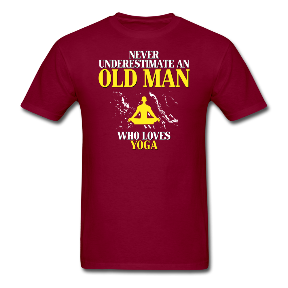 Never underestimate an old man who loves yoga Unisex T-Shirt-Unisex Classic T-Shirt | Fruit of the Loom 3930-Teelime | shirts-hoodies-mugs