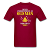 Never underestimate an old man who loves yoga Unisex T-Shirt-Unisex Classic T-Shirt | Fruit of the Loom 3930-Teelime | shirts-hoodies-mugs