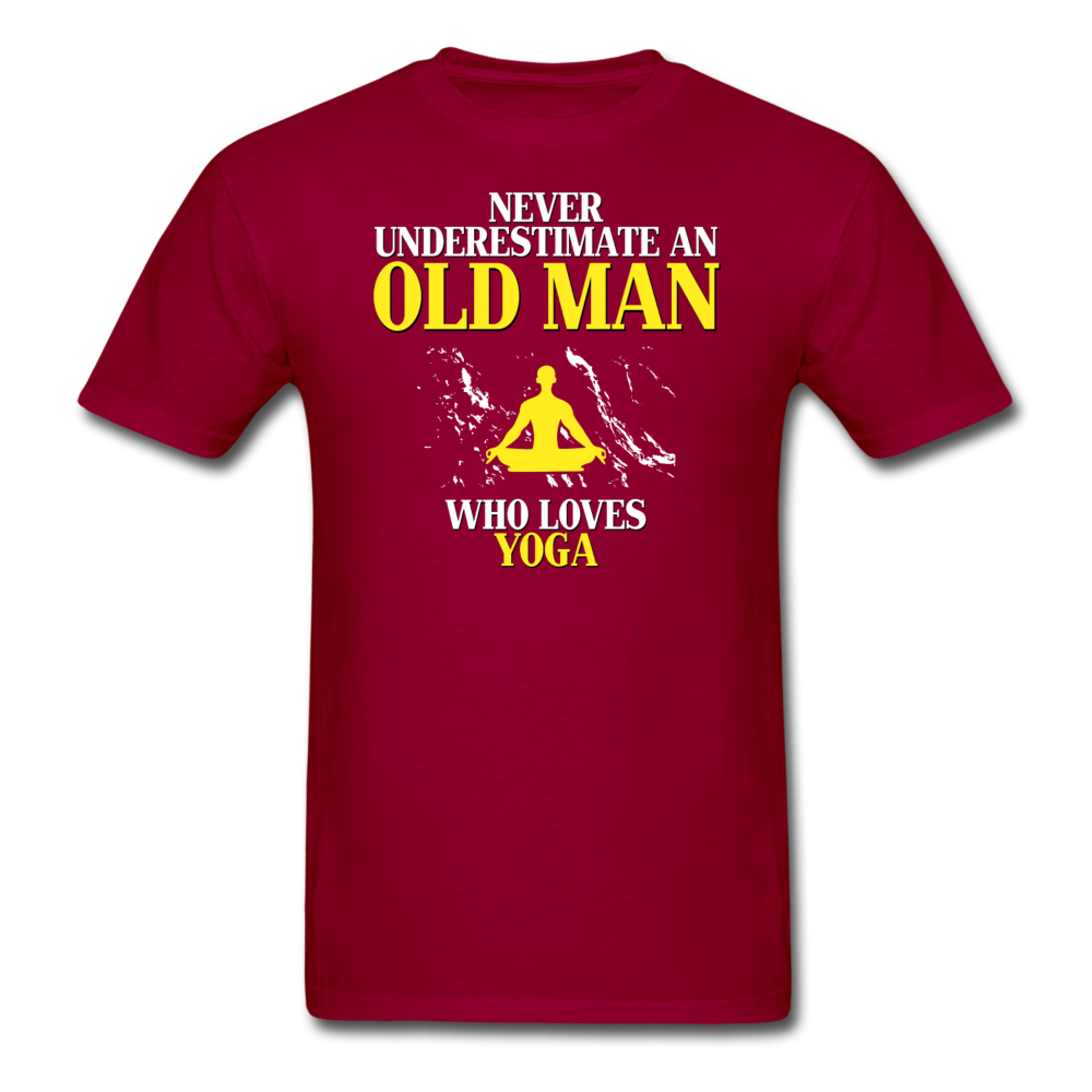 Never underestimate an old man who loves yoga Unisex T-Shirt-Unisex Classic T-Shirt | Fruit of the Loom 3930-Teelime | shirts-hoodies-mugs