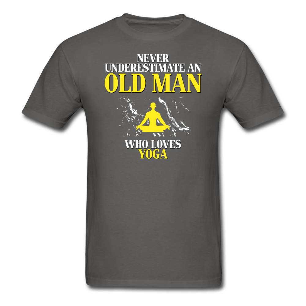 Never underestimate an old man who loves yoga Unisex T-Shirt-Unisex Classic T-Shirt | Fruit of the Loom 3930-Teelime | shirts-hoodies-mugs
