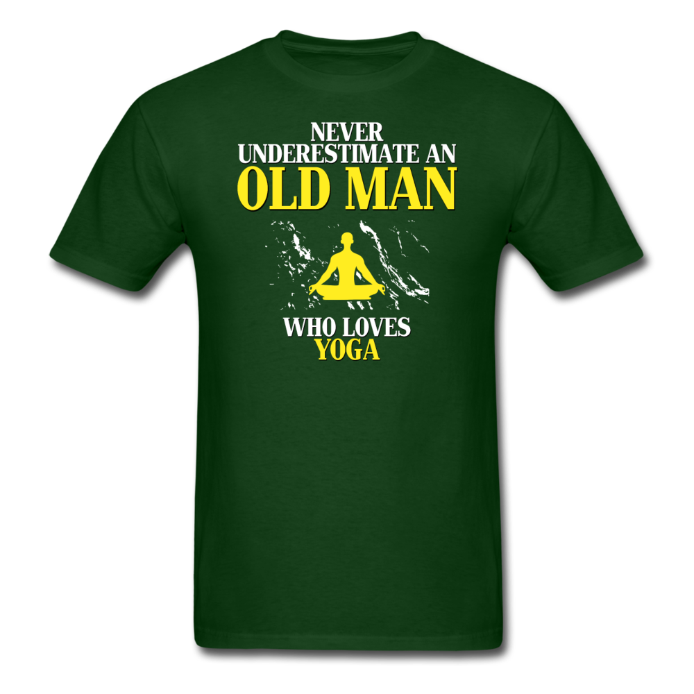 Never underestimate an old man who loves yoga Unisex T-Shirt-Unisex Classic T-Shirt | Fruit of the Loom 3930-Teelime | shirts-hoodies-mugs