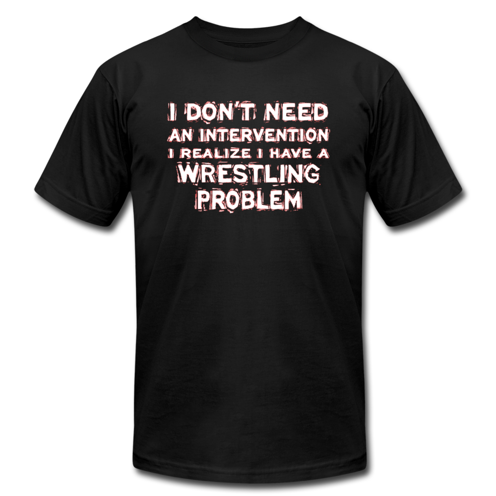 I don't need an intervention I realize I have a Wrestling problem Unisex Canvas T-Shirt-Unisex Jersey T-Shirt | Bella + Canvas 3001-Teelime | shirts-hoodies-mugs