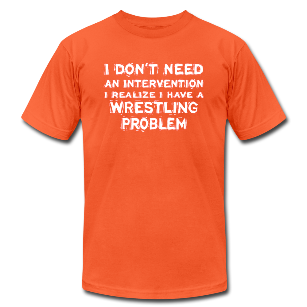 I don't need an intervention I realize I have a Wrestling problem Unisex Canvas T-Shirt-Unisex Jersey T-Shirt | Bella + Canvas 3001-Teelime | shirts-hoodies-mugs