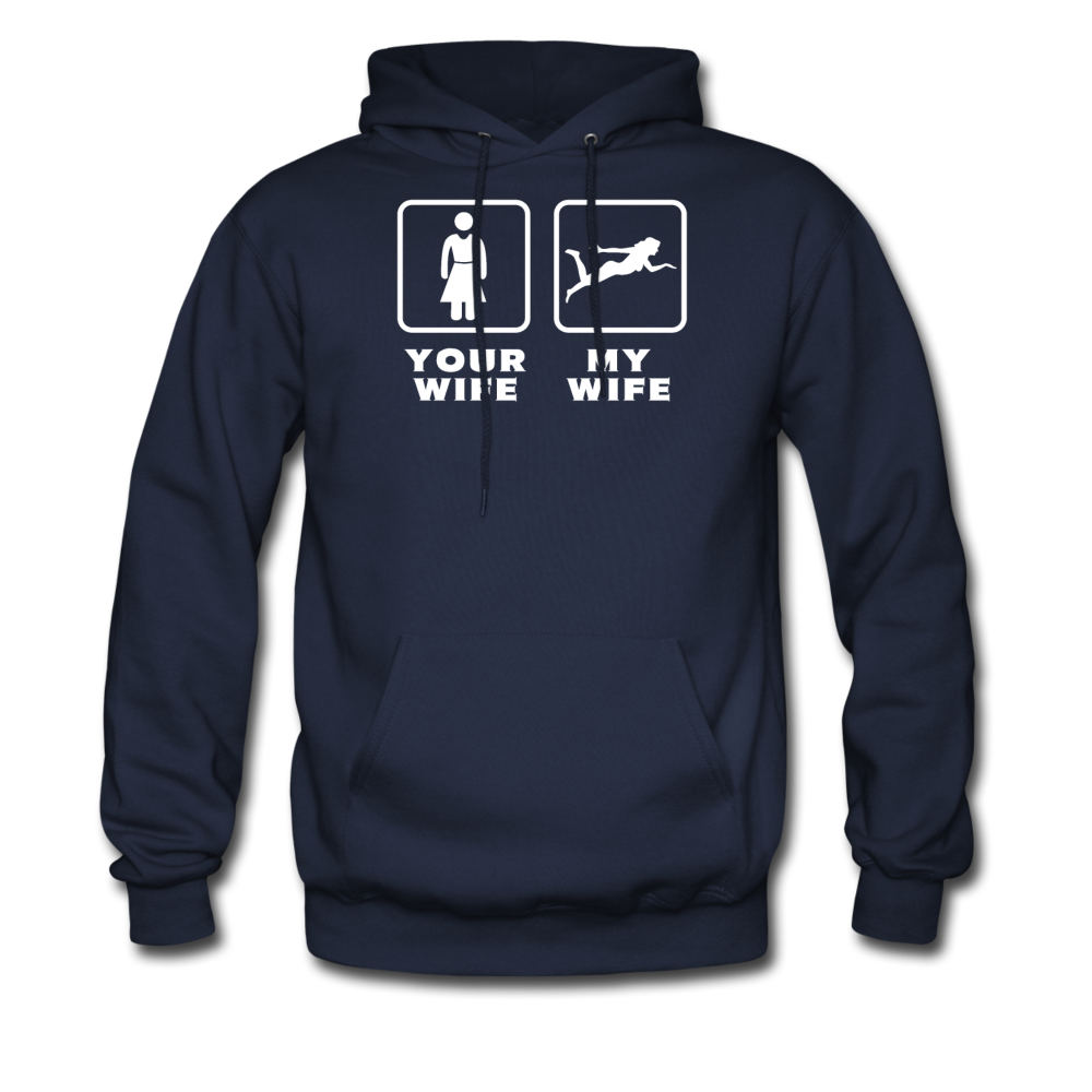 Swimming - Your wife My wife Unisex Hoodie-Men's Hoodie | Hanes P170-Teelime | shirts-hoodies-mugs
