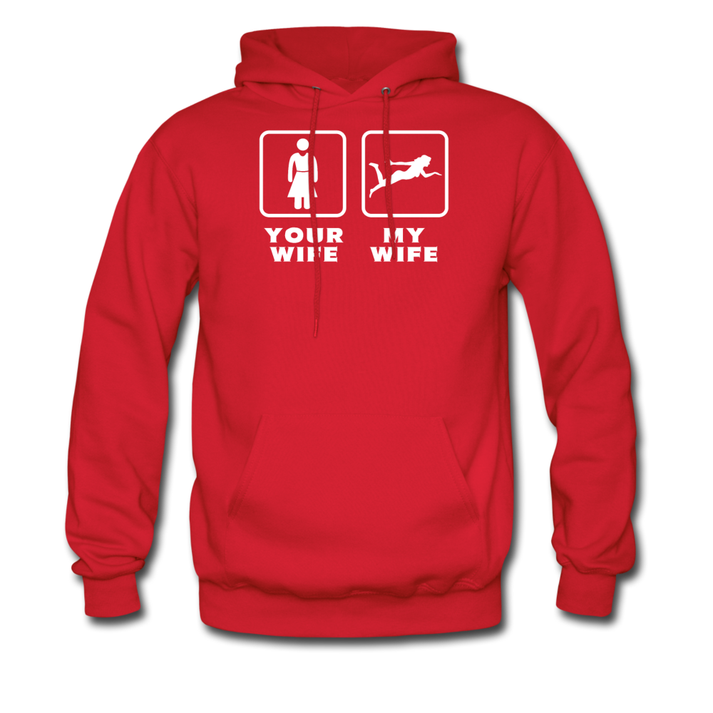 Swimming - Your wife My wife Unisex Hoodie-Men's Hoodie | Hanes P170-Teelime | shirts-hoodies-mugs