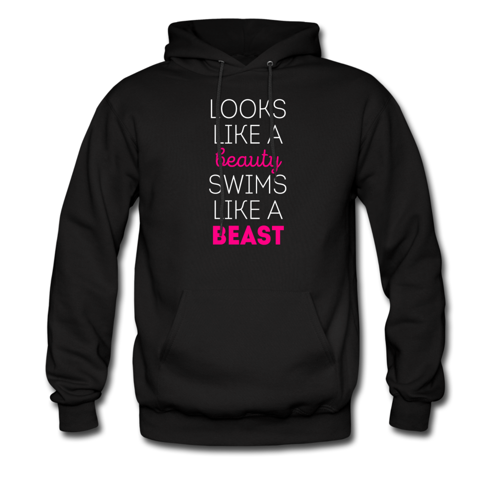 Looks like a beauty swims like a beast, Neon Pink Unisex Hoodie-Men's Hoodie | Hanes P170-Teelime | shirts-hoodies-mugs
