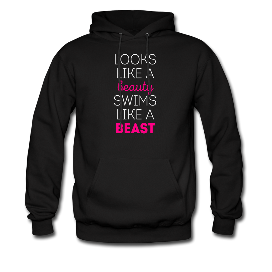 Looks like a beauty swims like a beast, Neon Pink Unisex Hoodie-Men's Hoodie | Hanes P170-Teelime | shirts-hoodies-mugs