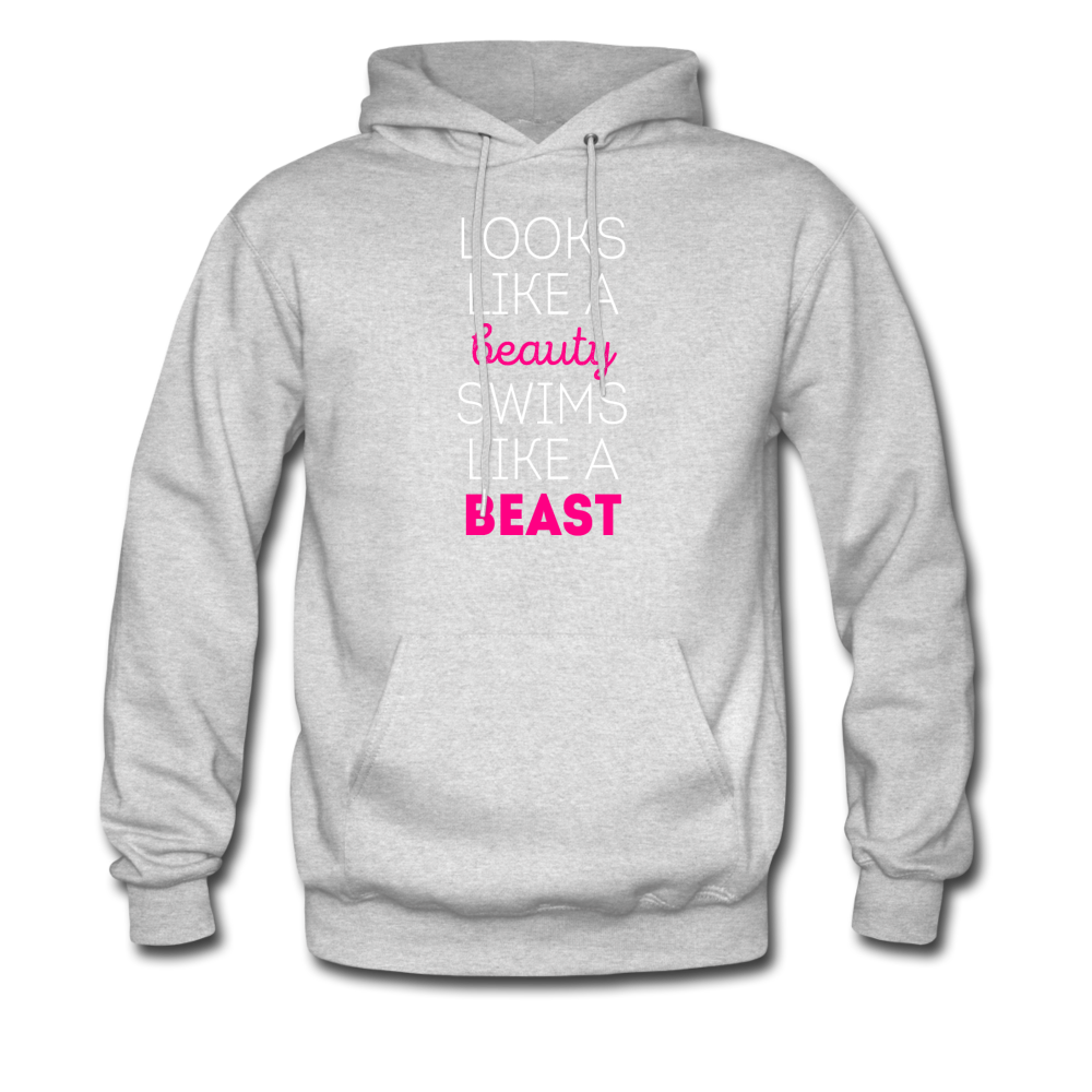 Looks like a beauty swims like a beast, Neon Pink Unisex Hoodie-Men's Hoodie | Hanes P170-Teelime | shirts-hoodies-mugs