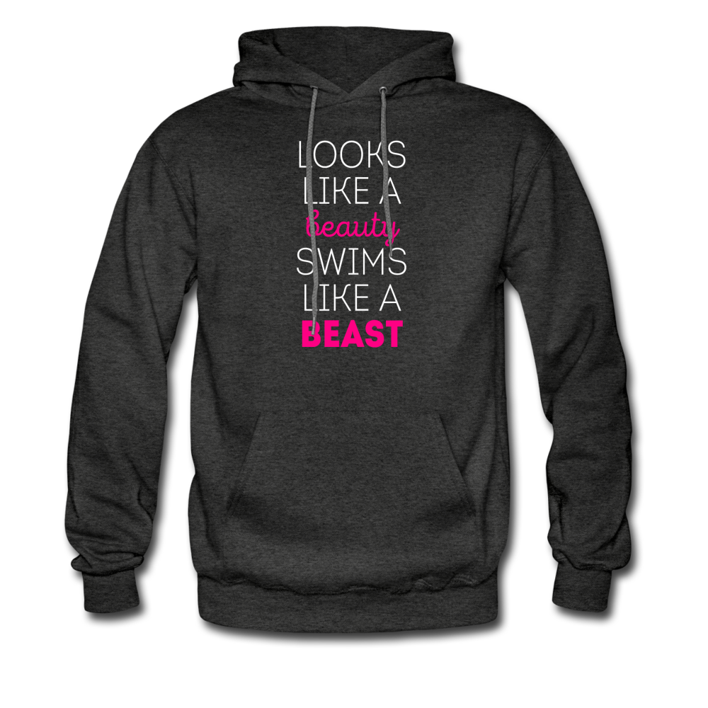 Looks like a beauty swims like a beast, Neon Pink Unisex Hoodie-Men's Hoodie | Hanes P170-Teelime | shirts-hoodies-mugs