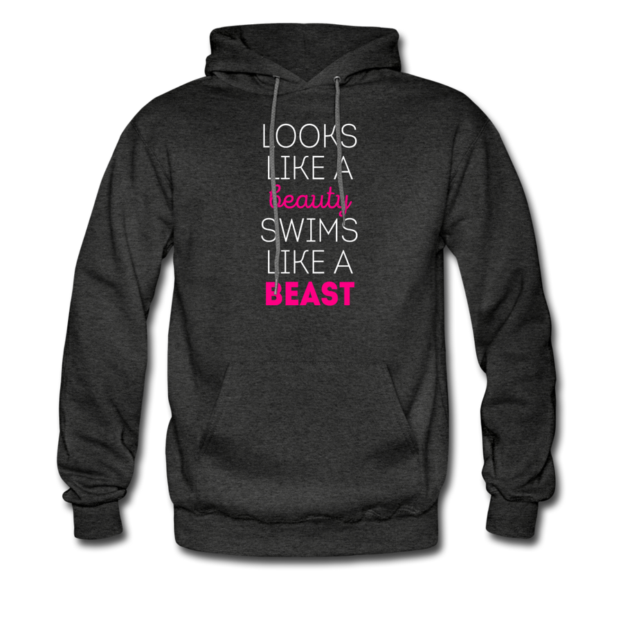 Looks like a beauty swims like a beast, Neon Pink Unisex Hoodie-Men's Hoodie | Hanes P170-Teelime | shirts-hoodies-mugs