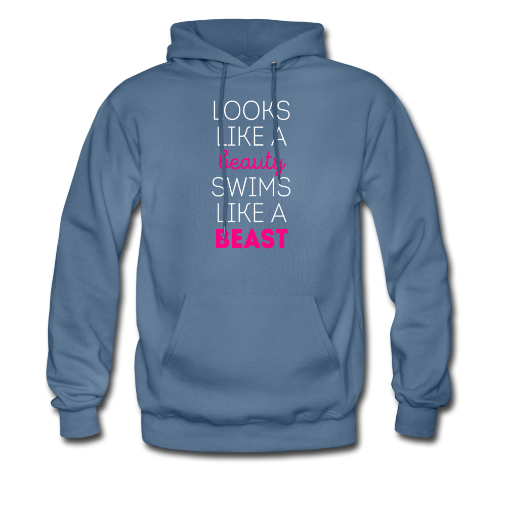Looks like a beauty swims like a beast, Neon Pink Unisex Hoodie-Men's Hoodie | Hanes P170-Teelime | shirts-hoodies-mugs