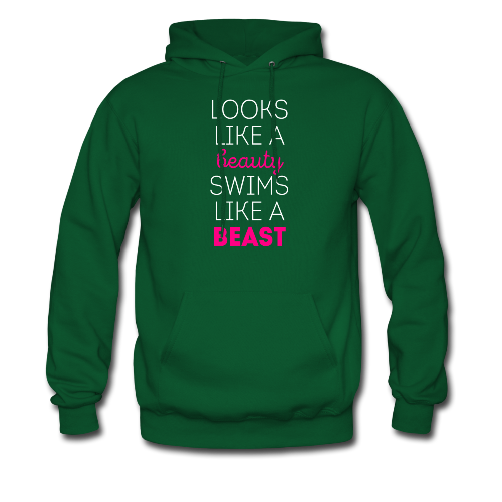 Looks like a beauty swims like a beast, Neon Pink Unisex Hoodie-Men's Hoodie | Hanes P170-Teelime | shirts-hoodies-mugs