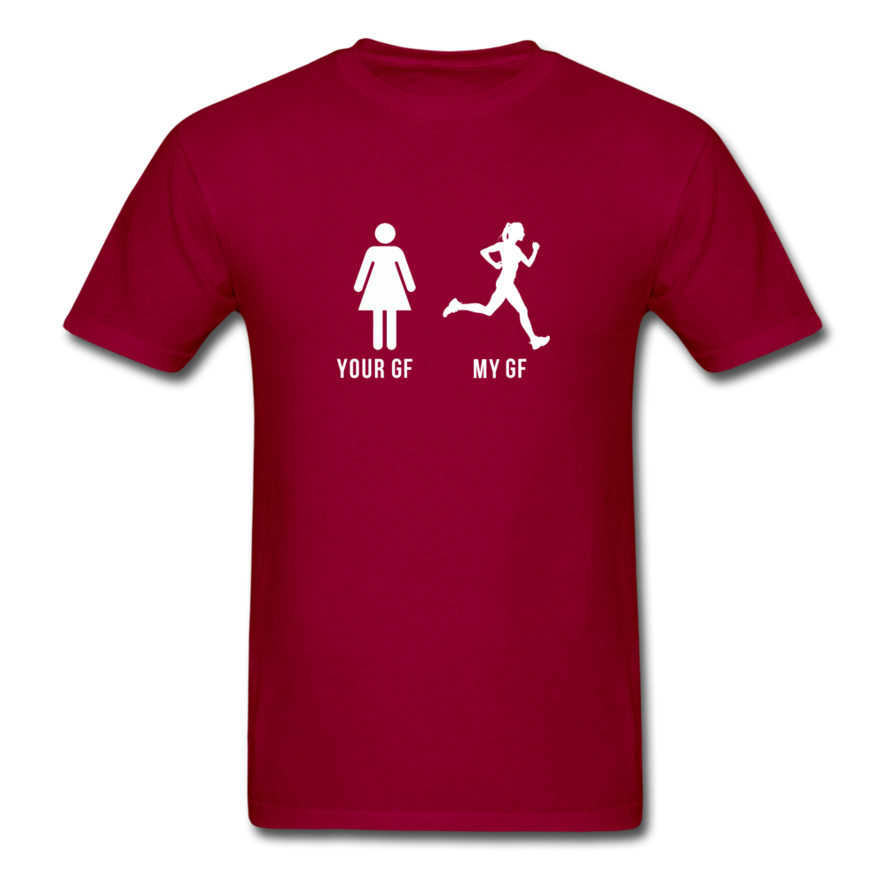 Running YOUR GF MY GF Unisex T-Shirt-Unisex Classic T-Shirt | Fruit of the Loom 3930-Teelime | shirts-hoodies-mugs
