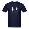 Running YOUR GF MY GF Unisex T-Shirt-Unisex Classic T-Shirt | Fruit of the Loom 3930-Teelime | shirts-hoodies-mugs