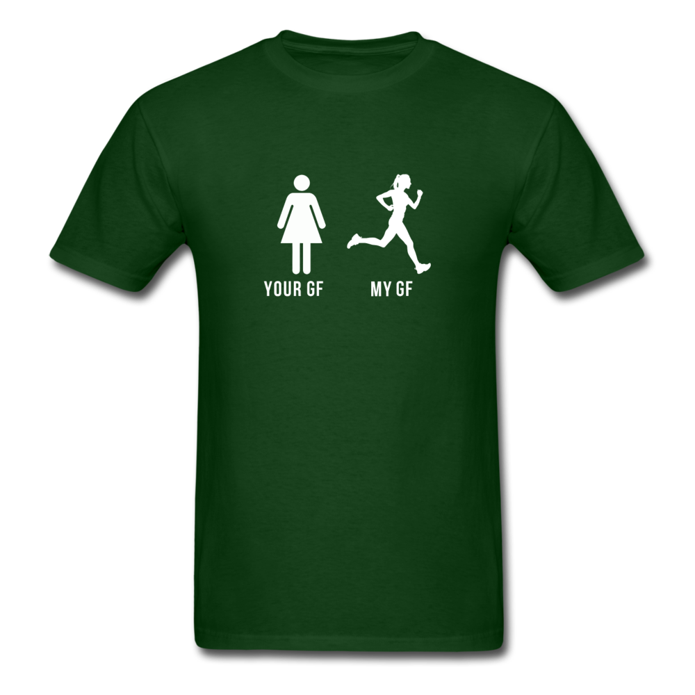 Running YOUR GF MY GF Unisex T-Shirt-Unisex Classic T-Shirt | Fruit of the Loom 3930-Teelime | shirts-hoodies-mugs