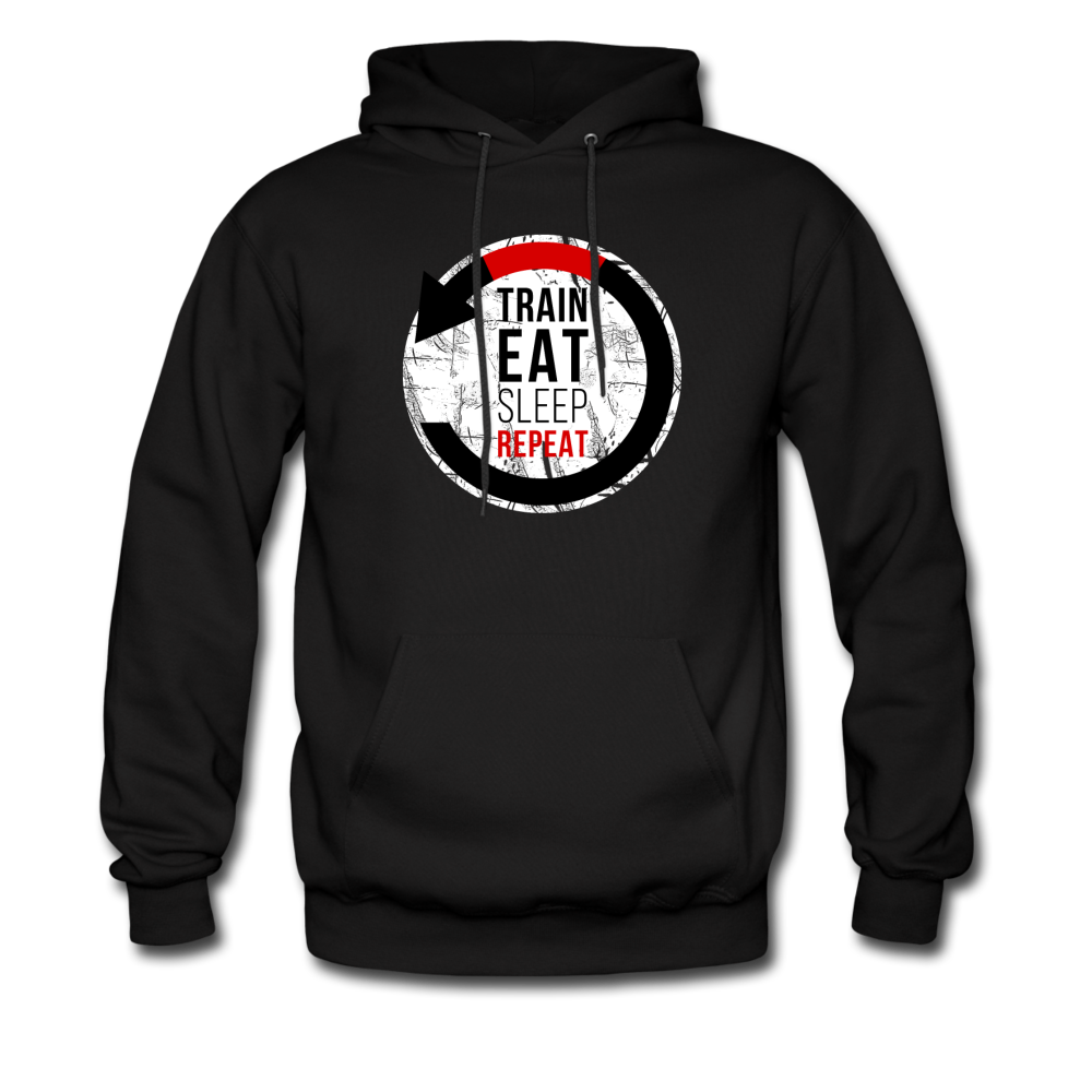 Train Eat Sleep Repeat Unisex Hoodie-Men's Hoodie | Hanes P170-Teelime | shirts-hoodies-mugs