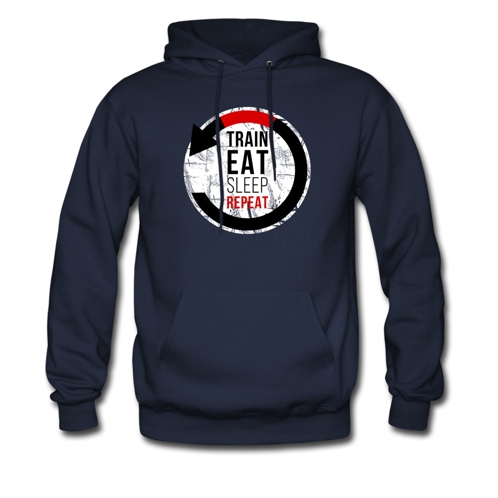 Train Eat Sleep Repeat Unisex Hoodie-Men's Hoodie | Hanes P170-Teelime | shirts-hoodies-mugs