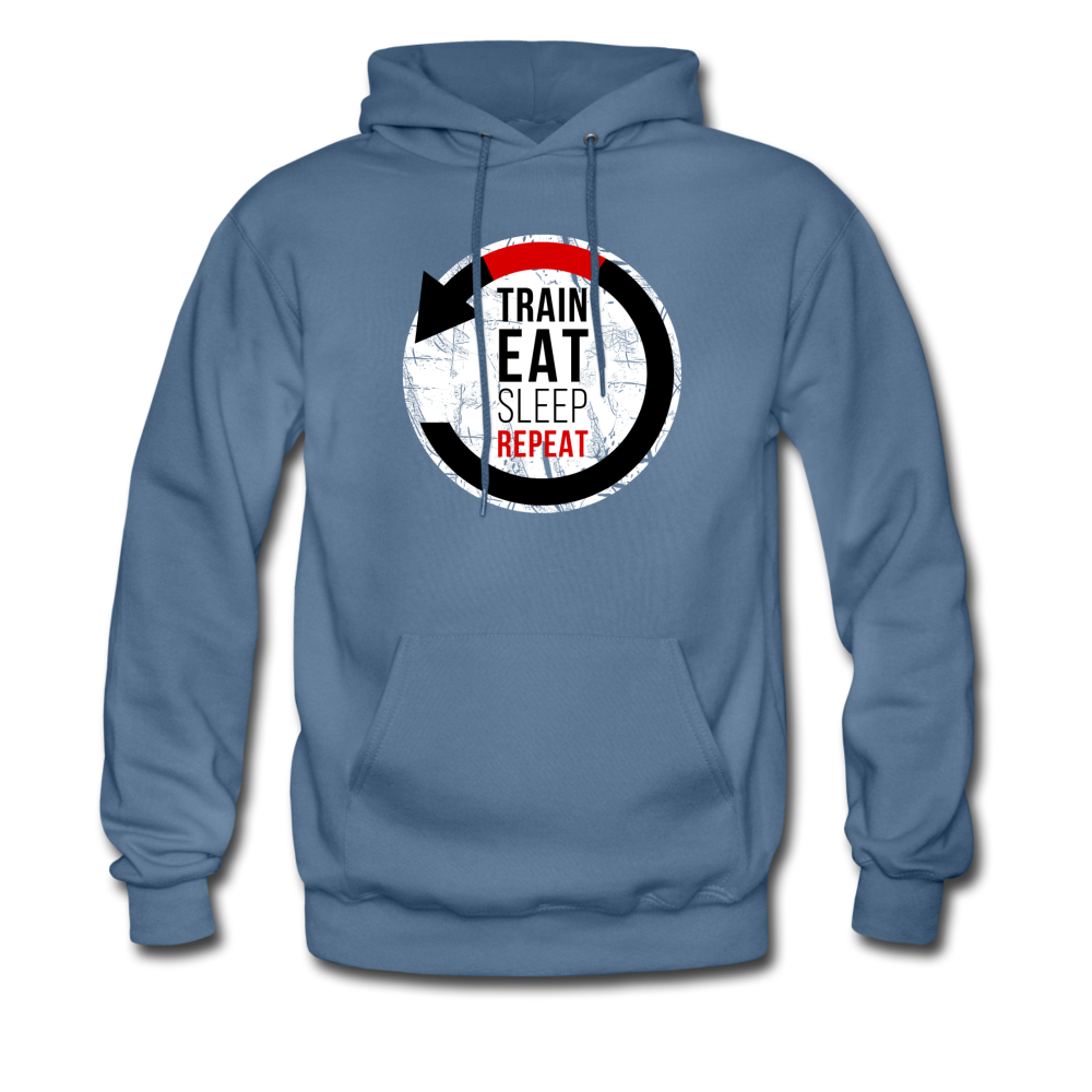 Train Eat Sleep Repeat Unisex Hoodie-Men's Hoodie | Hanes P170-Teelime | shirts-hoodies-mugs