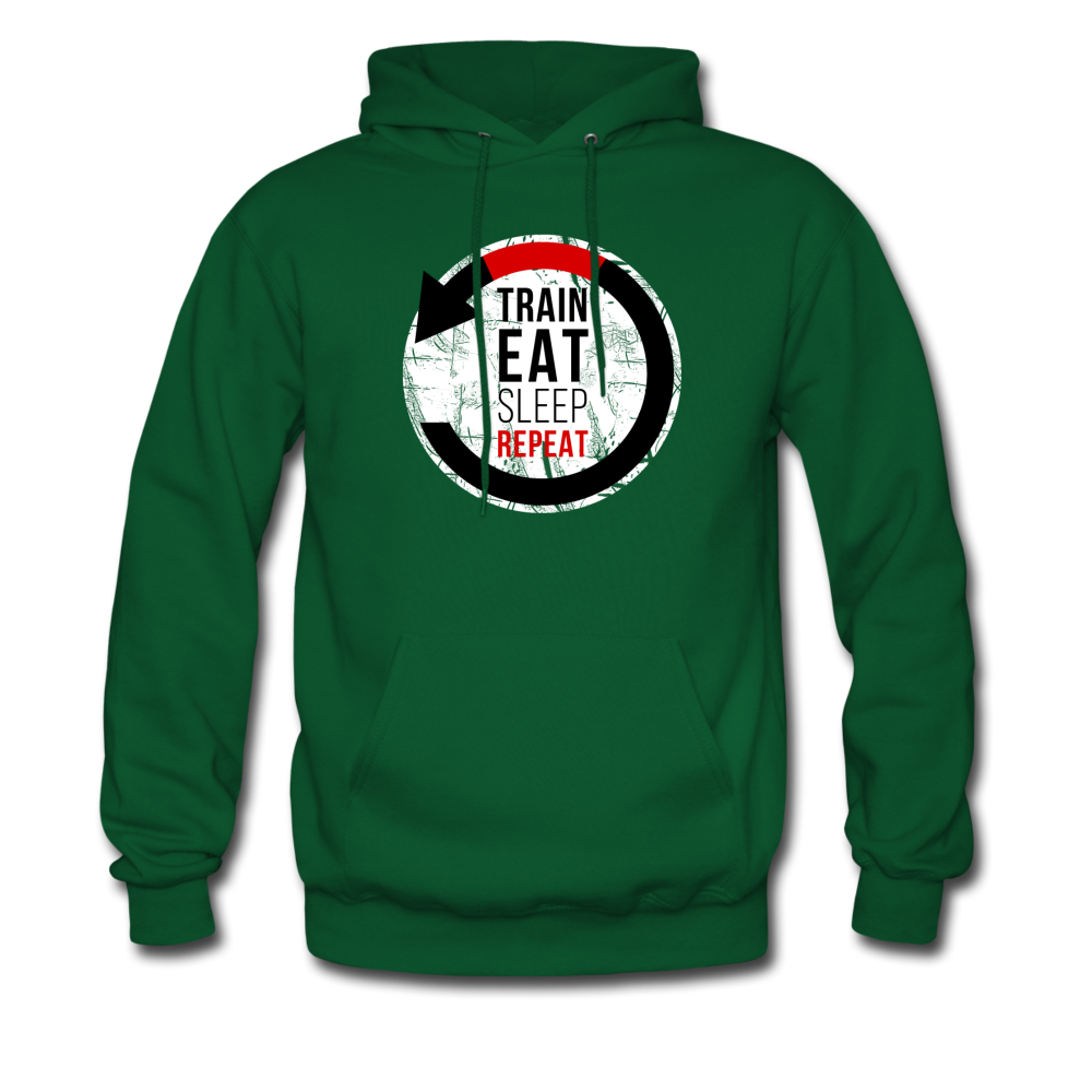 Train Eat Sleep Repeat Unisex Hoodie-Men's Hoodie | Hanes P170-Teelime | shirts-hoodies-mugs