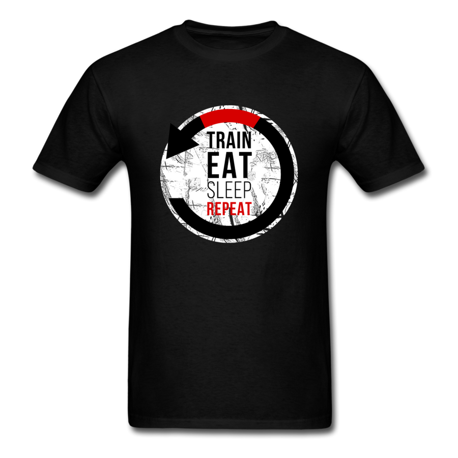 Train Eat Sleep Repeat Unisex T-Shirt-Unisex Classic T-Shirt | Fruit of the Loom 3930-Teelime | shirts-hoodies-mugs