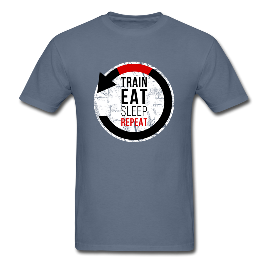 Train Eat Sleep Repeat Unisex T-Shirt-Unisex Classic T-Shirt | Fruit of the Loom 3930-Teelime | shirts-hoodies-mugs