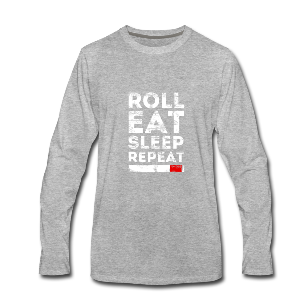 Roll Eat Sleep Repeat Unisex Longsleeve-Men's Premium Long Sleeve T-Shirt | Spreadshirt 875-Teelime | shirts-hoodies-mugs