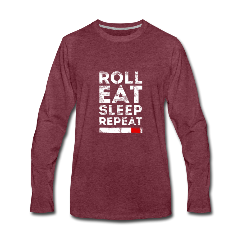 Roll Eat Sleep Repeat Unisex Longsleeve-Men's Premium Long Sleeve T-Shirt | Spreadshirt 875-Teelime | shirts-hoodies-mugs