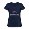 Crazy Spider Lady Women's V-Neck T-Shirt-Women's V-Neck T-Shirt | Fruit of the Loom L39VR-Teelime | shirts-hoodies-mugs