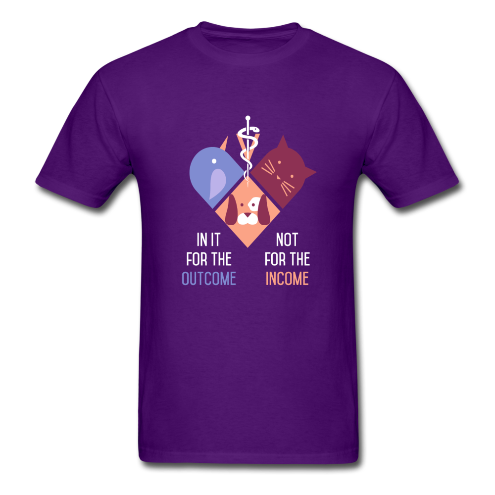 In it for the Outcome not for the Income Unisex T-Shirt-Unisex Classic T-Shirt | Fruit of the Loom 3930-Teelime | shirts-hoodies-mugs