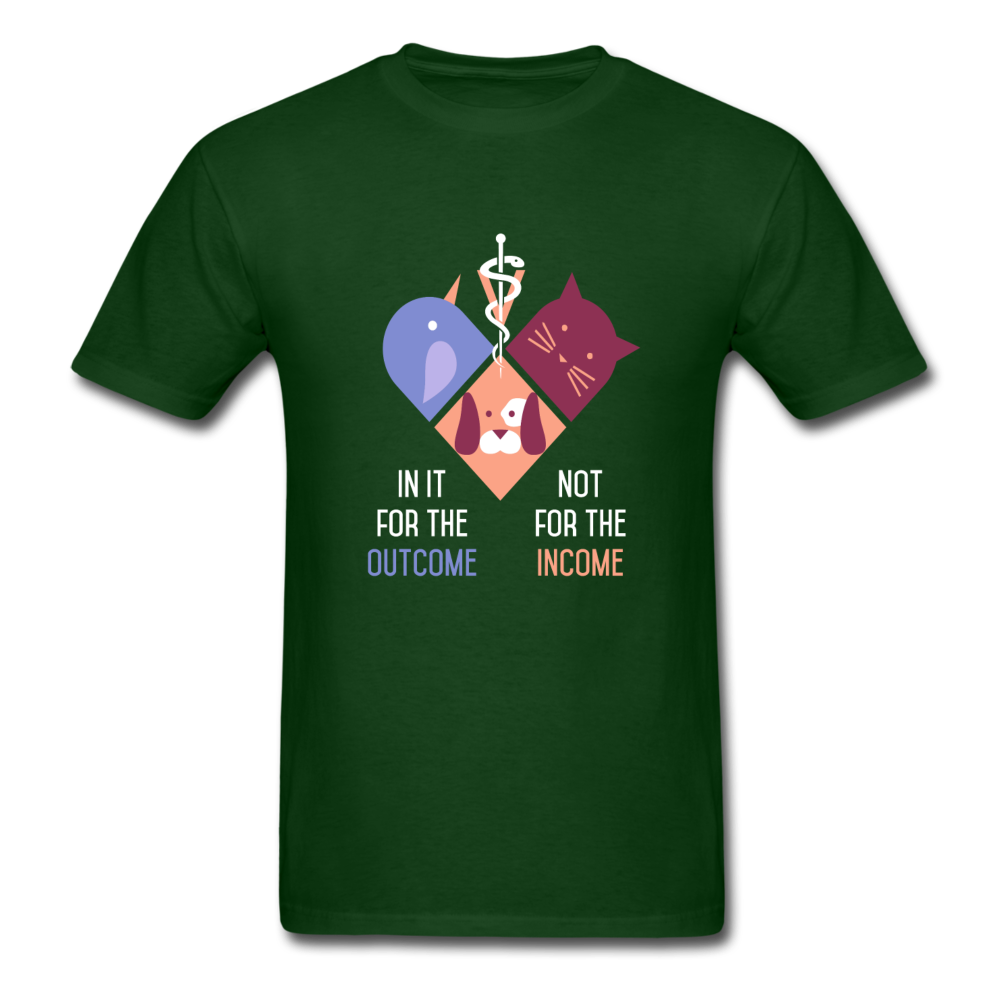 In it for the Outcome not for the Income Unisex T-Shirt-Unisex Classic T-Shirt | Fruit of the Loom 3930-Teelime | shirts-hoodies-mugs